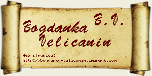 Bogdanka Veličanin vizit kartica